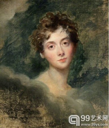 托马斯·劳伦斯爵士，《贵女卡罗兰·莱博》，约1805年