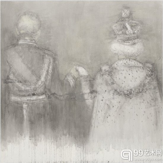 王与后  纸本水墨 200X200cm 2014