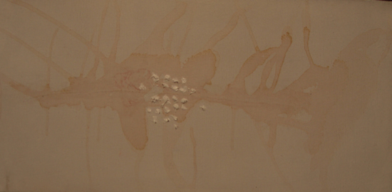 依旧（系列）60cm×30cm 布面油画 综合材料 2002