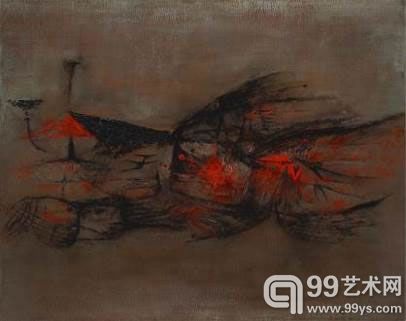 赵无极《火鸟》