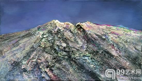 深灰色的天空  2013年  综合材料  45cmx80cm