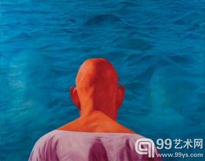 方力钧（1963年生）《1996.4》，1996年作，油彩画布，180 x 230 公分