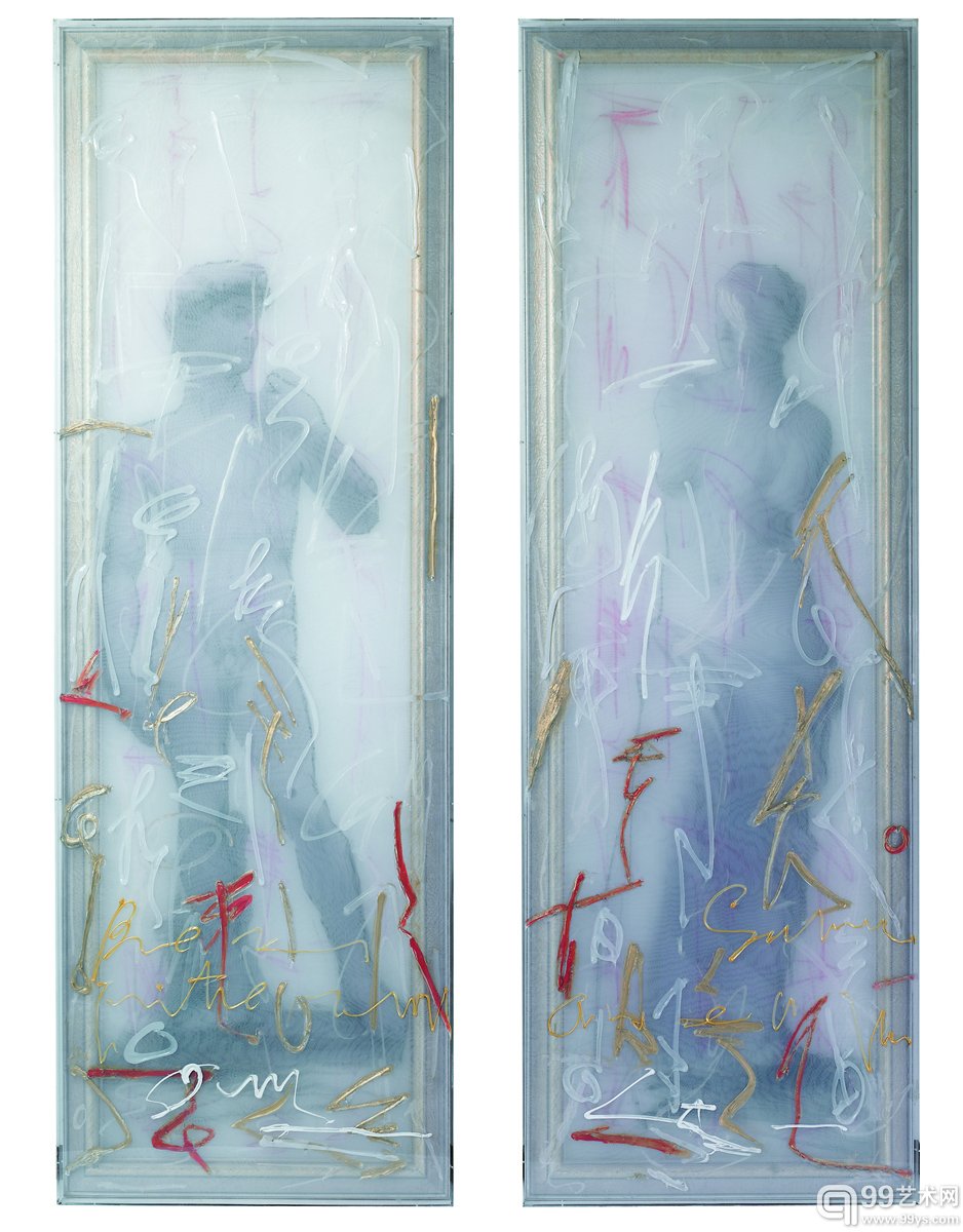 神话爱情 Myth Love    Mixed Media   300cm × 100cm × 2 2007