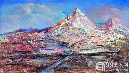 青水出高山 2013年  综合材料  45cmx80cm