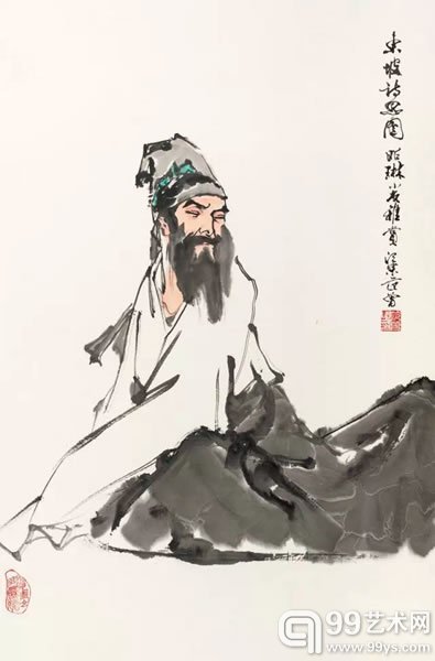 范曾 东坡诗思图 纸本镜心 70 × 46 cm