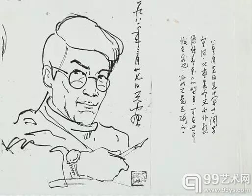王中军 《自画像》 1981年 纸上速写