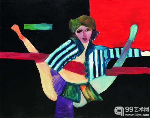 《一条红绸带》150 x 200cm 布面油画 2010