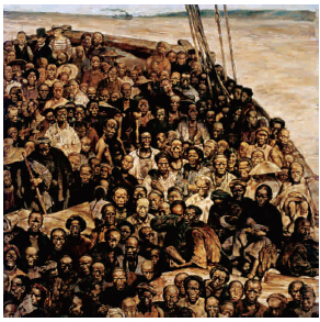 华工船 185×185cm 布面油画 1984