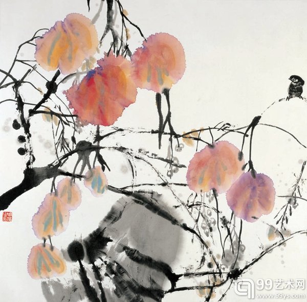 5红叶1988_70x70cm