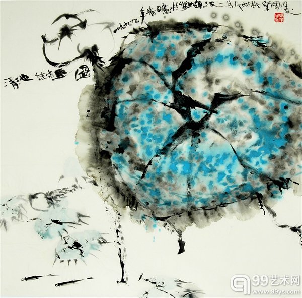 10清池佳趣图1999_70x70cm