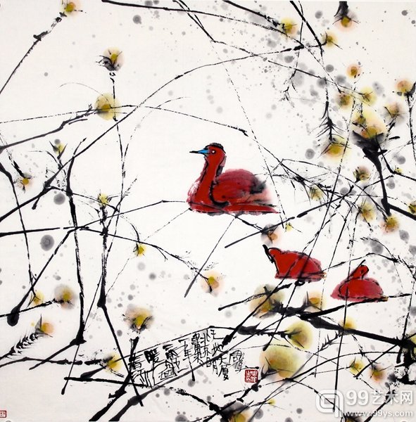 12春江水暖图2011_70x70cm