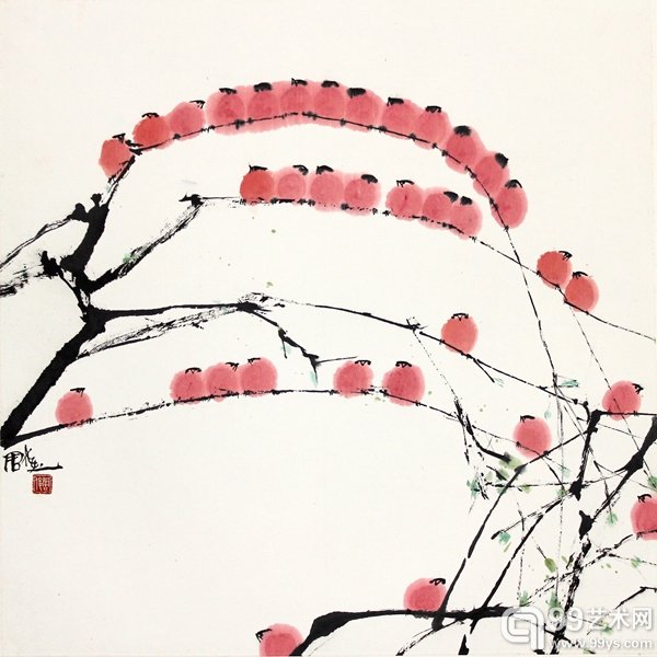 13红鸟2014_70x70cm