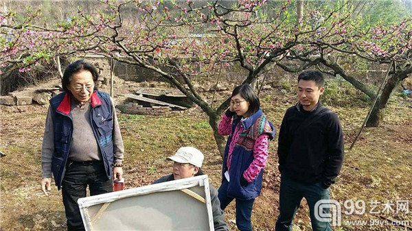 写生现场照片 马一平、王龙生、邓红梅