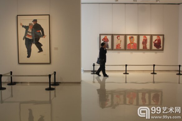 “质朴的精神——陈坚纸上作品展”现场