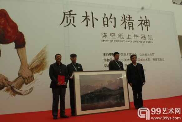 “质朴的精神——陈坚纸上作品展”现场