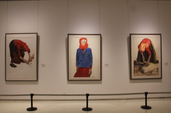 “质朴的精神——陈坚纸上作品展”现场