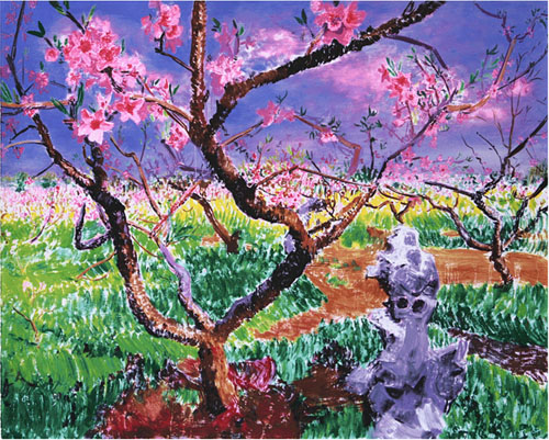 2010年作《桃花始盛开》