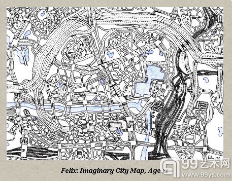 Felix,想象的城市地图,11岁