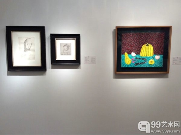 日本艺术家藤田嗣治、草间弥生的作品