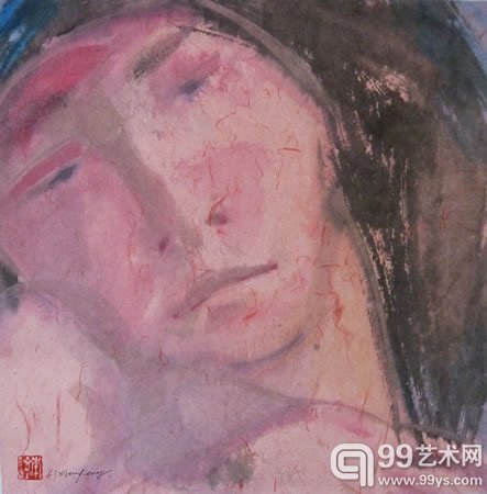 李晓峰作品 35x36cm 纸本设色 2014