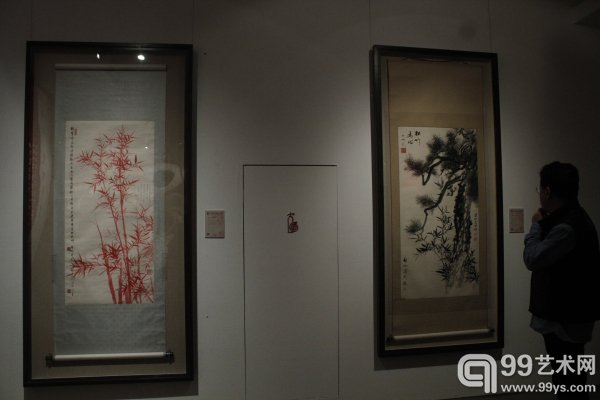 “纪念启功逝世十周年•启功、史世奇书画展”开幕现场