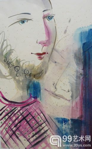 李晓峰作品 40x66cm 纸本设色 2015