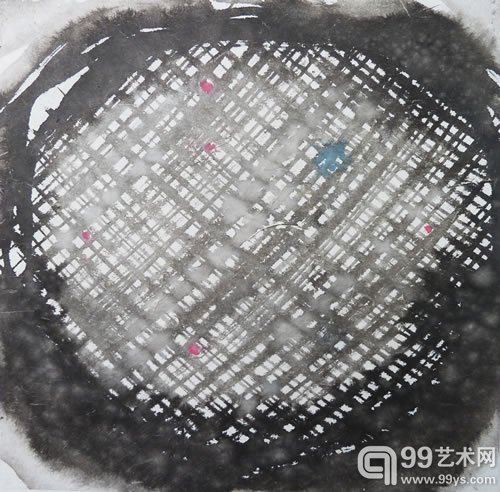 李晓峰作品 30x30cm 纸本水墨 2015 