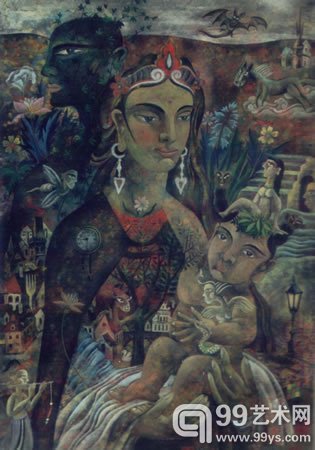李晓峰作品 49x71cm 1992