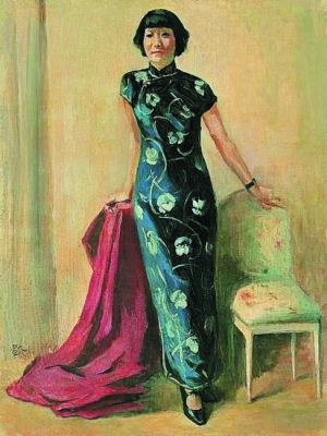 徐悲鸿1941年的蒋碧薇肖像作品（资料图片）。