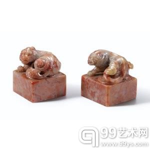  清雍正时期的寿山石雕瑞兽钮印宝