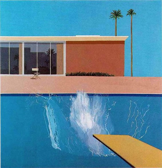 A Bigger Splash, acrylic on canvas, 1967，On display at Tate Britain，来源：tate.org.