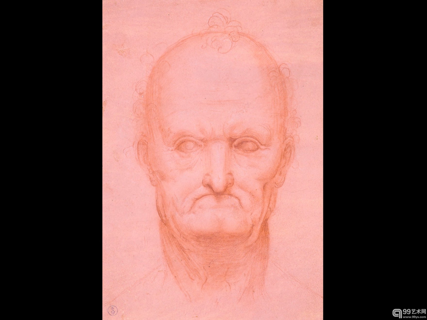 POSSIBLY BY LEONARDO DA VINCI OR CESARE DA SESTO, HEAD OF AN OLD MAN, ABOUT 1515.