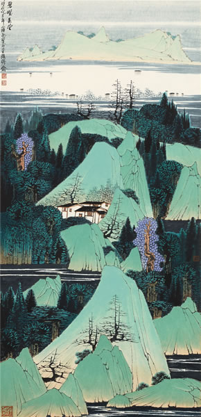 薛亮  《碧野春望》  67×33cm      