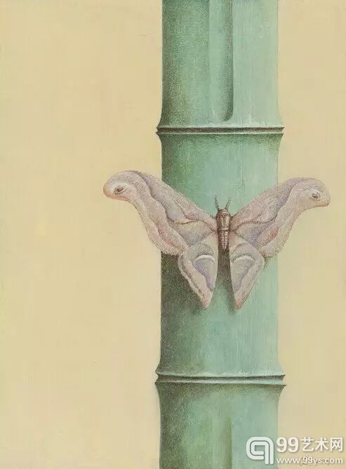 竹·蝶1 2014 蛋彩（tempera）38x28cm