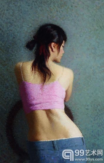 靳尚谊 《背影》 布面油画 80×51.6 cm