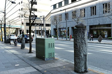图片作者：钟媚 图片说明:立川街头随处可见艺术品，成为城市一道亮丽的风景线