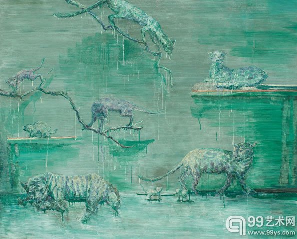 罗荃木 动物园 布面 油画 150×185cm