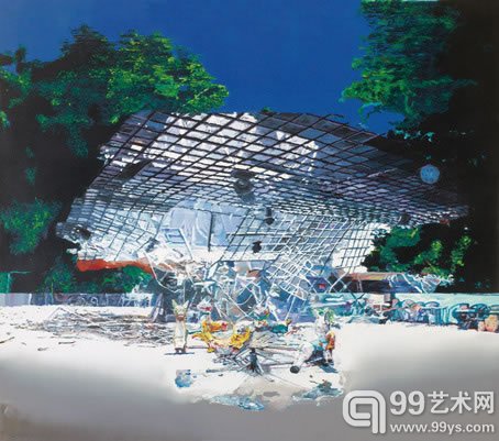 袁远 小鸭嘎嘎的乐园 布面 油画 150×170cm