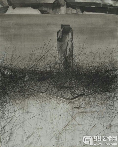 《唐陵系列之一》 97x76cm 绢本 2015