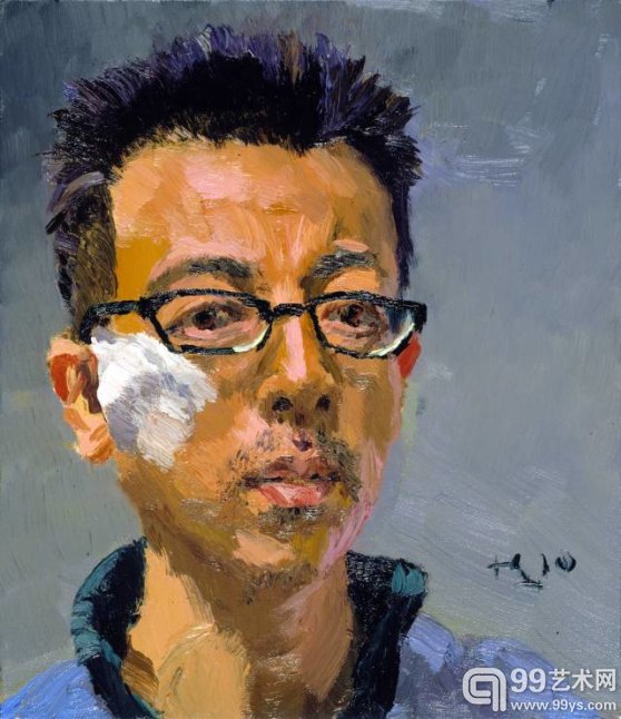  《自画像》2010年 布面油画 38x33cm