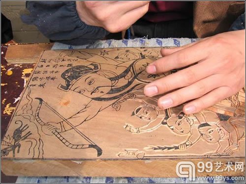 绵竹年画制作步骤  年画刻板