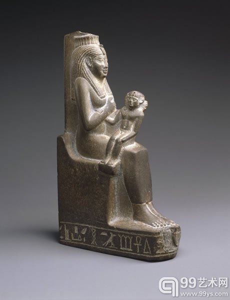 Statue of Isis Holding the Child Horus, ca. 664-525 B.C.E.