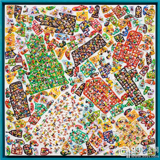 都市的间隙-2 布面丙烯 100×100cm 2009 
