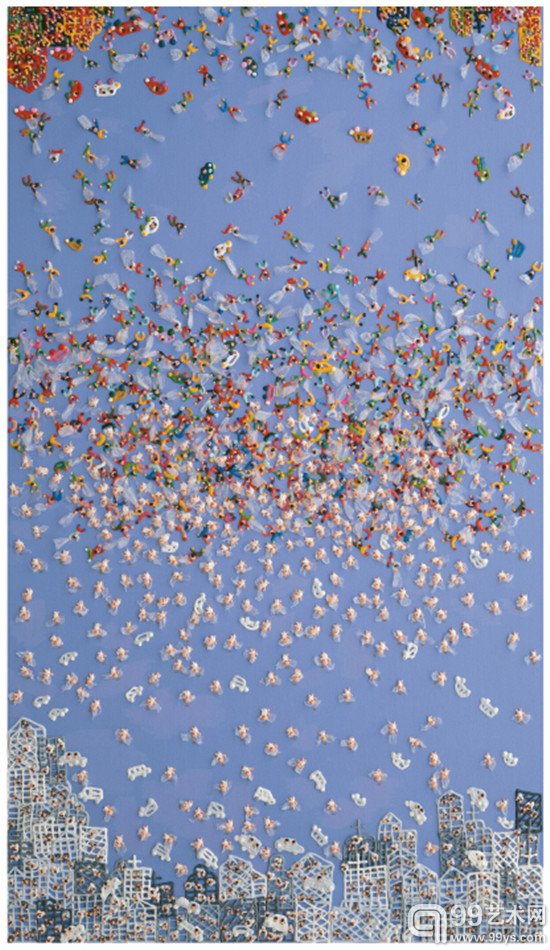 天与地  布面丙烯   105×204cm  2008