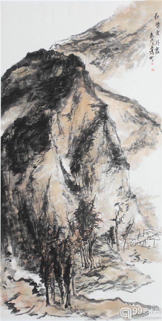 马刚 秋染云外霞（68cm×136cm）（2009年）