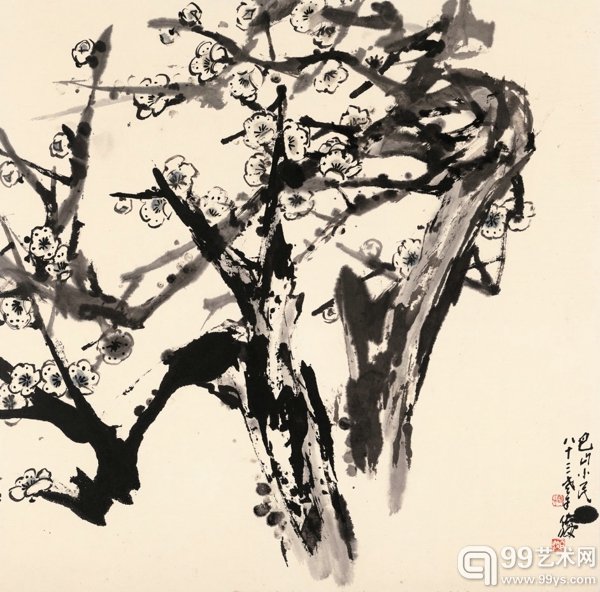 刘伯骏 缩略图 墨梅 69×69 2004