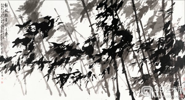 刘伯骏 斜风骤雨竹有声 97×180 2006