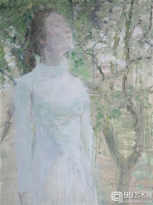何多苓作品《梨花》以134.4万（含佣）成交