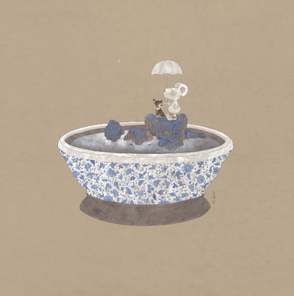 《弥漫（1）》  86X86cm  纸本设色  2010