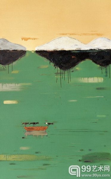 三啼 _Three Birds _250×156_cm_ _2006 布面油画_Oil on Canvas